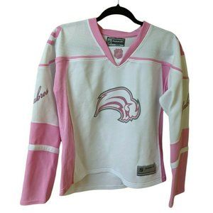 Reebok Licensed Buffalo Sabres Girls Pink Jersey Sz Large #12 Kotalik -2006 LOGO